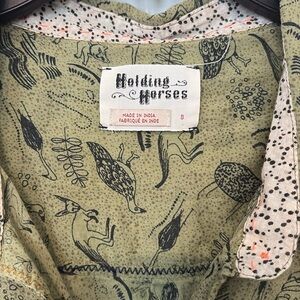 Anthropologie Holding Horses Print Shirt